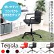 コンパクト&スタイリッシュ!パソコンチェア【-Tegola-テゴラ】(肘掛けタイプ) ホワイト