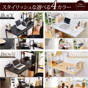 新感覚のラック分離型パソコンデスク【-LRduo-エルアールデュオ】 ブラック 商品写真2