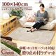 シャギーラグマット/絨毯 【SSサイズ/ブラウン】 100cm×140cm 『Caress』 滑り止め付き 洗える 床暖房・ホットカーペット対応 - 縮小画像1