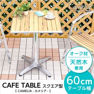 ガーデンアルミウッドテーブル【カメリア -CAMELIA-】(ガーデン 四角 テーブル 木製 60幅) 商品画像