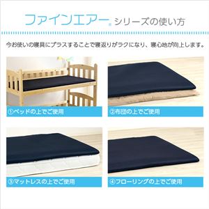ファインエア【ファインエア二段ベッド用450】(体圧分散 衛生 通気 二段ベッド 日本製) ネイビー 商品写真2