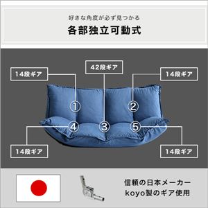 2Way デニム調マルチソファー/ローソファー 【ブルー】 ソファスタイル ベッドスタイル 『Belov-ベロフ-』 2Way デニム調マルチソファー/ローソファー 【ブルー】 ソファスタイル ベッドスタイル 『Belov-ベロフ-』