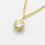 18金0.3ctダイヤモンド一粒石ペンダント