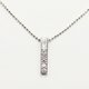 0.1ct　天然ダイヤモンド　ストレートライン　スクエア　ペンダント　ネックレス - 縮小画像1