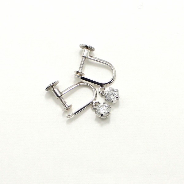 ダイヤリング 指輪 0.4ct スゥイング スクリュー式 イヤリングf00