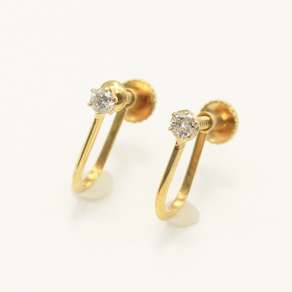 0.1ct 天然 ダイヤリング 指輪 一粒石 イヤリング f00