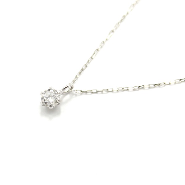 造幣局刻印 純プラチナ 0.1ct ダイヤモンドペンダント/ネックレス アズキチェーンf00