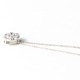 プラチナ SIクラス 0.3ct ダイヤモンド 7ストーン フラワー デザイン ペンダント ネックレス - 縮小画像2