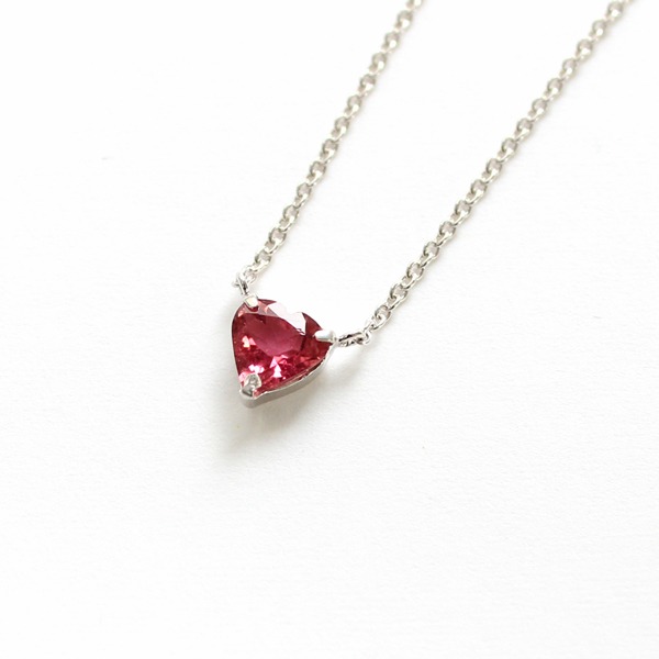 0.5ct ピンクトルマリン ハートペンダントf00