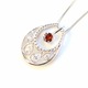 k10ホワイトゴールド ガーネット馬蹄ペンダント - 縮小画像1