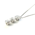 1.5ct プラチナ スリーストーン ダイヤモンド ペンダント ネックレス