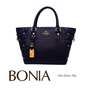 BONIA(ボニア)キルティング・スタッズ付きトートバッグ/本革/牛革/シンプル/レディース【boniabag-98】【801066-001】ターコイズブルー