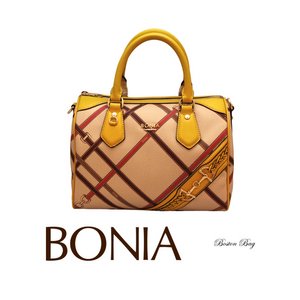 BONIA(ボニア)ベルトプリントミニボストンバッグ/本革/シンプル/レディース/2way【boniabag-103】【860054-201-07】