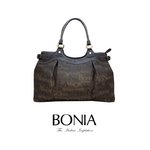 BONIA(ボニア)ジャガードギャザーバッグ/本革/シンプル/レディース【boniabag-104】【081025-015-15】