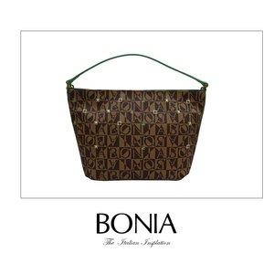 BONIA(ボニア)モノグラムワンショルダーバッグミニ/本革/シンプル/レディース/2way【boniabag-108】【081081-004-5】　モノグラム/グリーン