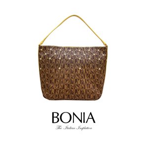 BONIA(ボニア)モノグラムワンショルダーバッグ/本革/シンプル/レディース/2way【boniabag-109】【081081-005-5】　モノグラム/レッド