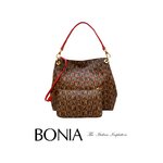 BONIA(ボニア)モノグラムワンショルダーバッグポーチ付き/本革/シンプル/レディース/2way【boniabag-110】【081081-006-5】モノグラム/イエロー
