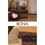 BONIA（ボニア）モノグラムL字長財布パスケース付き/レディース【bonia-312】【081112-505】モノグラム/キャメル