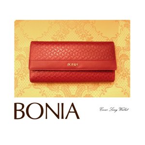 BONIA（ボニア）牛革かぶせ長財布/レディース【bonia-324】【860096-502】ダークブルー