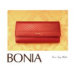 BONIA（ボニア）牛革かぶせ長財布/レディース【bonia-324】【860096-502】ダークブルー