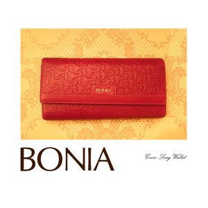 BONIA（ボニア）牛革かぶせ長財布/レディース【bonia-326】【860096-512】ピンク