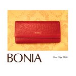 BONIA（ボニア）牛革かぶせ長財布/レディース【bonia-326】【860096-512】オレンジ