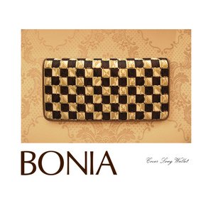 BONIA（ボニア）ダイヤ柄かぶせ長財布/レディース【bonia-329】【860087-502-36】