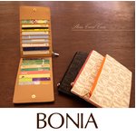BONIA（ボニア）モノグラムスリムカードケース/レディース/メンズ【bonia-334】【080535-711-01】オレンジ