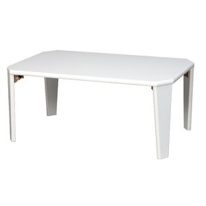 リッチテーブル(90)(ホワイト)　幅90×奥行60×高さ32cm[テーブル][机][鏡面加工][NK-955]