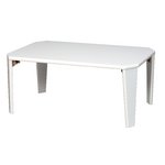 リッチテーブル(90)(ホワイト)　幅90×奥行60×高さ32cm[テーブル][机][鏡面加工][NK-955]