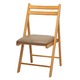 折りたたみ椅子(ダイニングチェア) イス/チェア/フォールディングチェア/コンパクト/北欧風/合成皮革/木製/天然木/クッション/1人用/背もたれ付き/完成品/NK-025 ライトブラウン(茶) - 縮小画像2