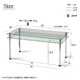 ３WAY強化ガラステーブル(棚付きセンターテーブル/ローテーブル) スチール脚 幅80cm×奥行40cm クリア - 縮小画像5