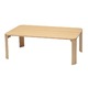 軽量ホームテーブル(折りたたみローテーブル) 木製/木目 幅90cm×奥行60cm ナチュラル/完成品/NK-190 - 縮小画像2