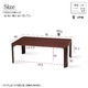 軽量ホームテーブル(折りたたみローテーブル) 木製/木目 幅90cm×奥行60cm ブラウン/完成品/NK-190 - 縮小画像5