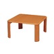 座卓テーブル(折りたたみローテーブル) 木製 正方形/幅60cm×奥行60cm 足裏フェルト付き/NK-6060  ナチュラル 【完成品】 - 縮小画像2