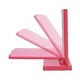 カジュアルコンパクトミラー ピンク 【12個セット】(折りたたみ三面鏡/卓上ミラー) 飛散防止加工/角度調整可/スリム/スタンド/折り畳み/完成品/NK-245 - 縮小画像4