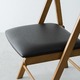 折りたたみ椅子(ダイニングチェア)  イス/チェア/フォールディングチェア/コンパクト/北欧風/合成皮革/木製/天然木/クッション/1人用/背もたれ付き/完成品/NK-026 ブラウン(茶) - 縮小画像4
