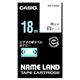カシオ(CASIO) ネームランド エコテープカートリッジ 白に黒文字 18mm