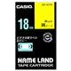 カシオ(CASIO) ネームランド エコテープカートリッジ 黄に黒文字 18mm