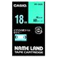 カシオ(CASIO) ネームランド エコテープカートリッジ 緑に黒文字 18mm