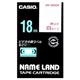 カシオ(CASIO) ネームランド エコテープカートリッジ 白に赤文字 18mm