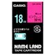 カシオ(CASIO) ネームランド エコテープカートリッジ 蛍光ピンクに黒文字 18mm
