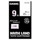 カシオ(CASIO) ネームランド エコテープカートリッジ 白に黒文字 9mm