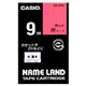 カシオ(CASIO) ネームランド エコテープカートリッジ 赤に黒文字 9mm