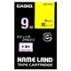 カシオ(CASIO) ネームランド エコテープカートリッジ 黄に黒文字 9mm