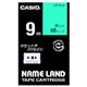 カシオ(CASIO) ネームランド エコテープカートリッジ 緑に黒文字 9mm