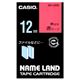 カシオ(CASIO) ネームランド エコテープカートリッジ 赤に黒文字 12mm