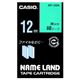 カシオ(CASIO) ネームランド エコテープカートリッジ 緑に黒文字 12mm