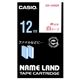 カシオ(CASIO) ネームランド エコテープカートリッジ 白に赤文字 12mm