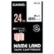 カシオ(CASIO) ネームランド エコテープカートリッジ 透明に黒文字 24mm